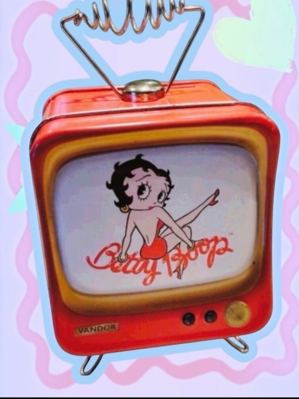Vandor Betty Boop Tin TV Bank Collectible Retro